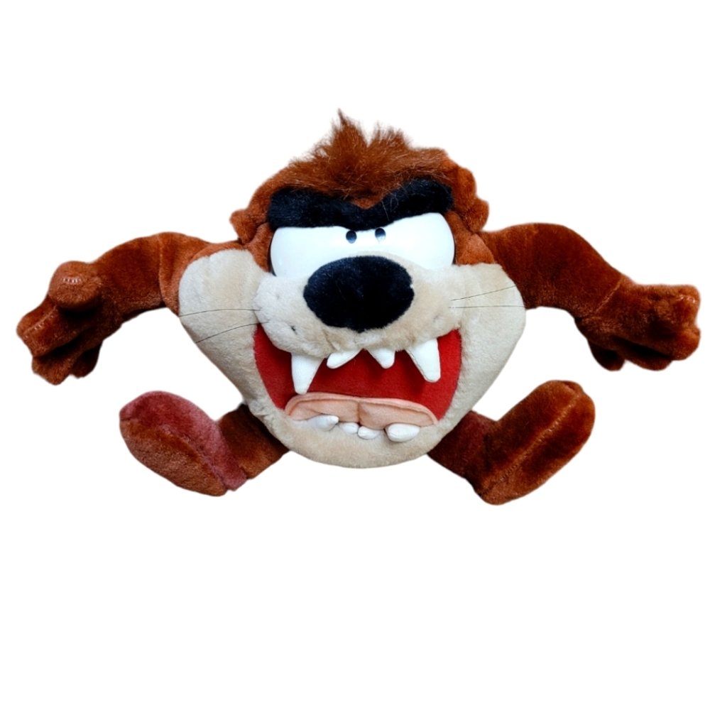 Vintage 1997 Tornado Taz Tasmanian Devil Plush Looney Tunes / Talks / Moves